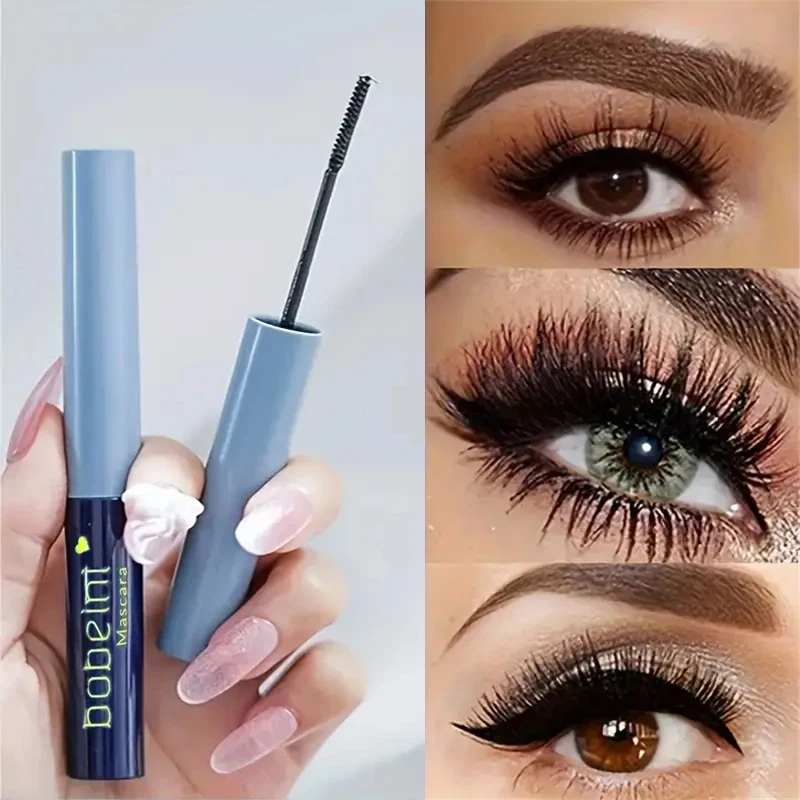 Máscara de pestañas voluminizadora 4D negra resistente al agua, ultralarga, duradera, a prueba de manchas, agrega longitud y profundidad para un encanto mejorado
