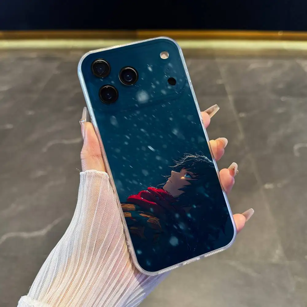 Anime G-giyu T-tomioka Phone Case For iPhone 17,16,15,14,13,12,11 Pro,Max,Plus,X,XS,XR,SE4,E Mini Transparent Soft Cover