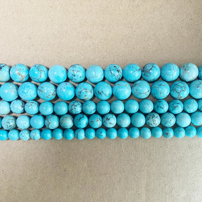 New Natural Lt Blue Howlite Turquoise Round Loose Beads 15\