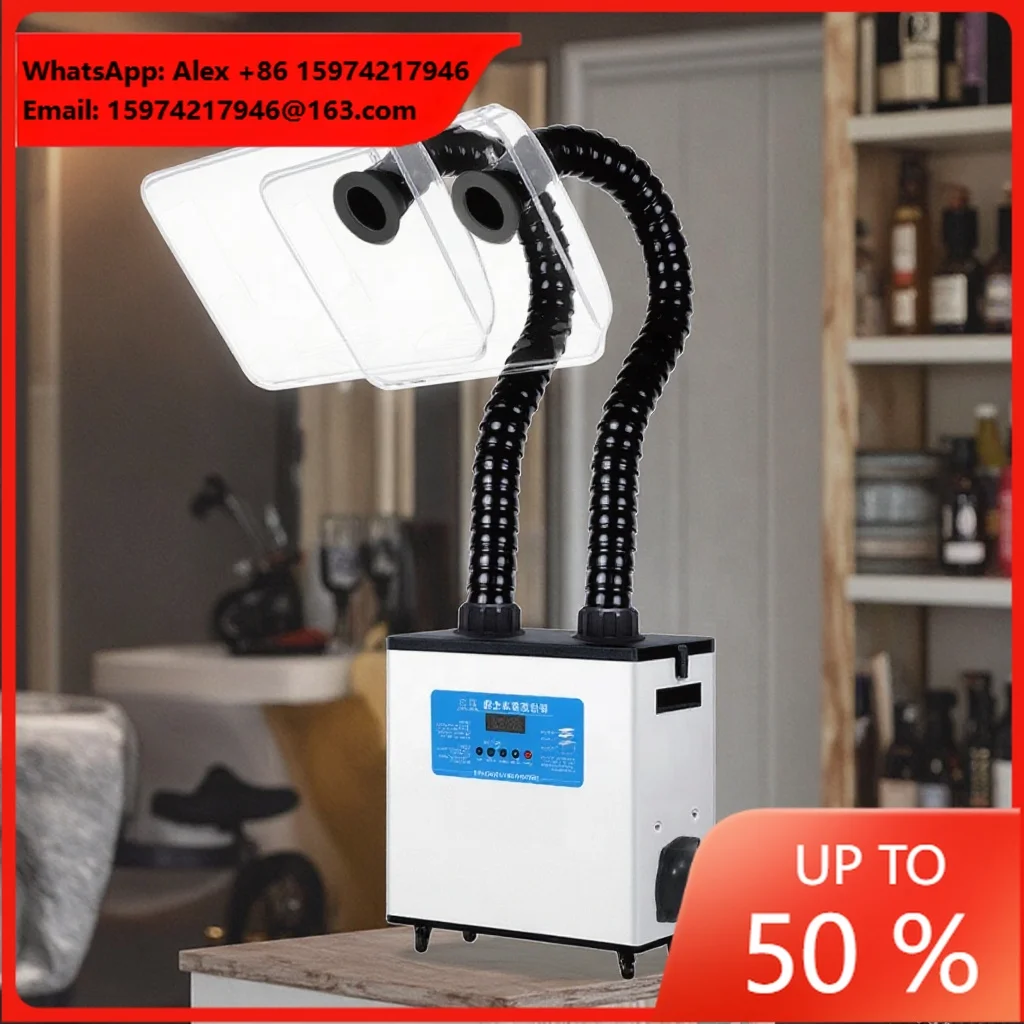 SZJIJE 200W Moxibustion Smell Smoke Extractor Hair Salon Keratin Fume Suction Machine With 4-layer Filter