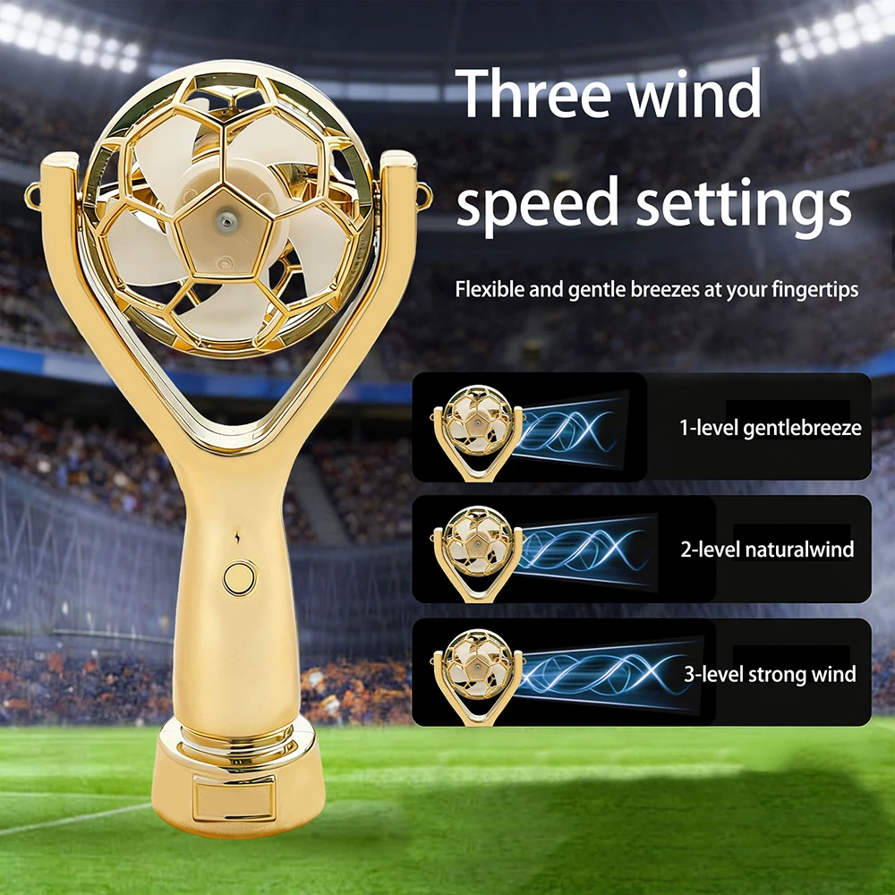 2026 New Mini Handheld Fan Football-shaped Cute Portable USB Electric Desktop Personal Fan Outdoor Student Gift