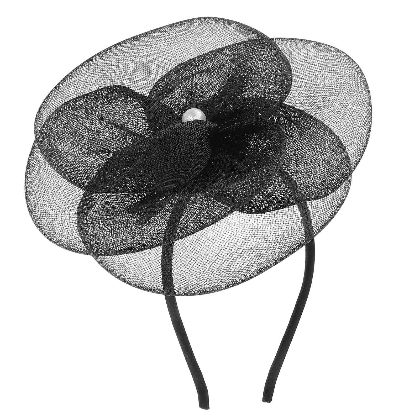 

Elegant Tea Fascinator Hats Vintage Faux Pearl Floral Headband Women Bridal Shower Garden Party Hair Accessories Wedding