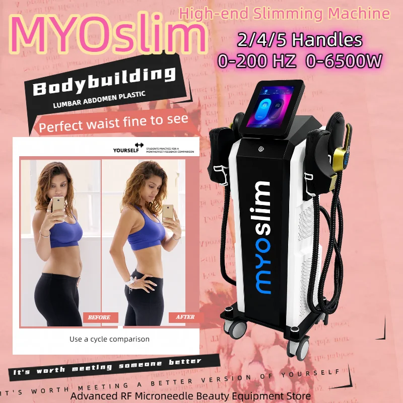 

New EMS RF 6500W 200HZ HI-EMT Slimming Machine Muscle scuplting Optional Pelvic Cushion