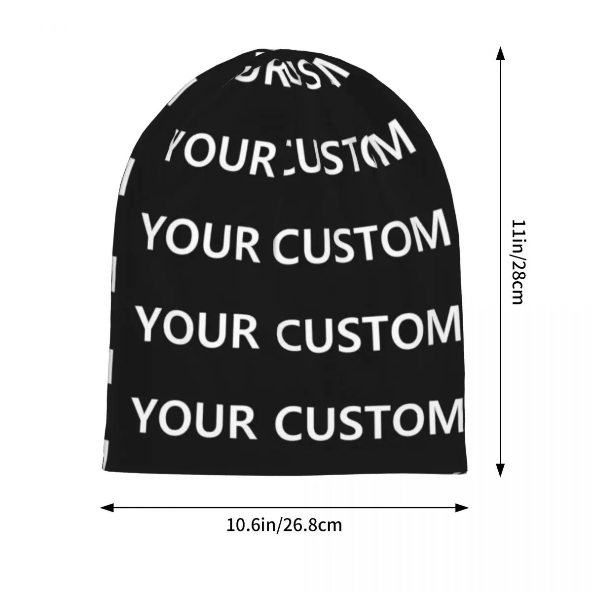 Custom DIY Your Image Beanie Hats Add Design Bonnet Hats Adult Unisex Vintage Gym Skullies Beanies Autumn Printed Elastic Caps