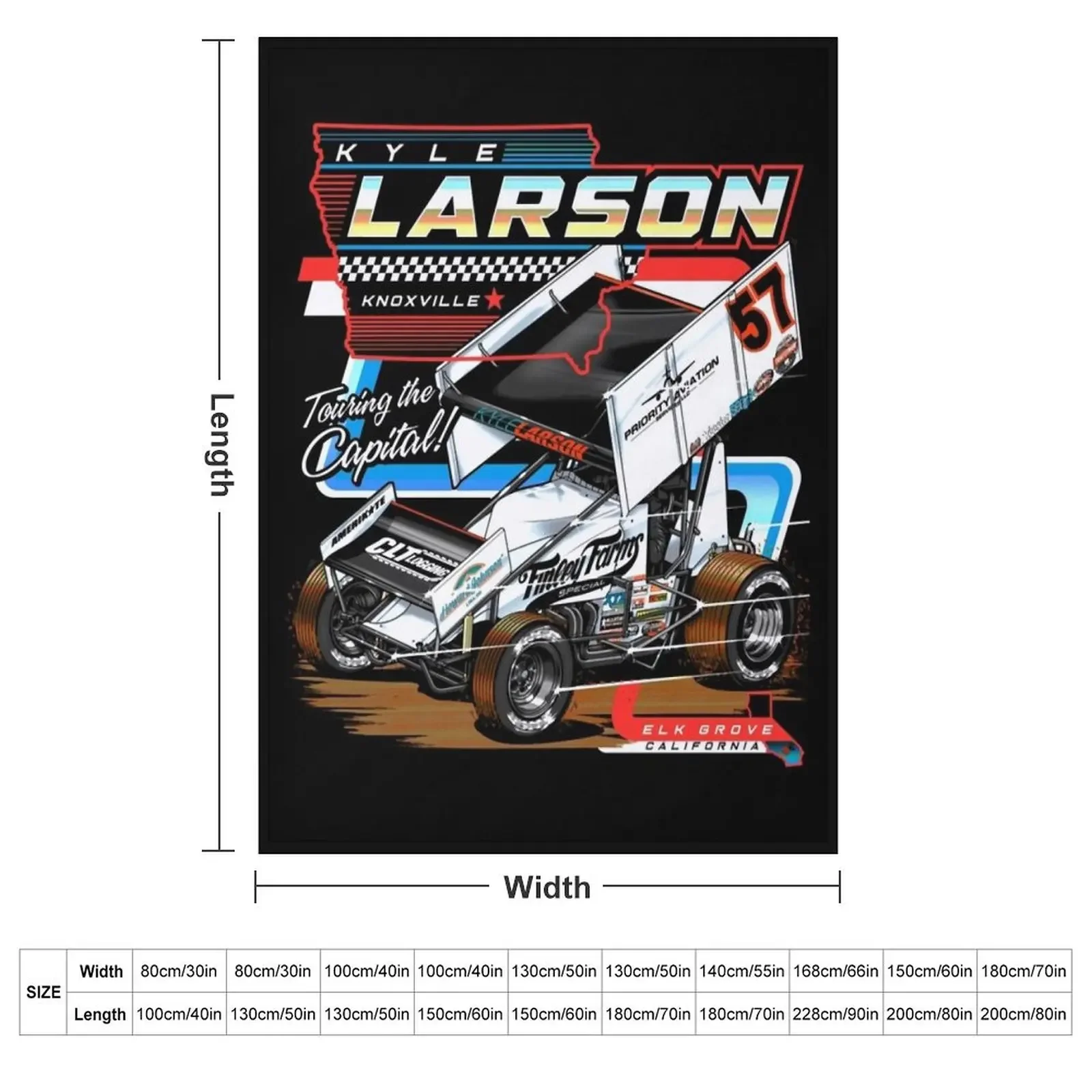 KYLE LARSON 12, Kyle Larson Throw Blanket Baby Beach Thermals For Travel Blankets