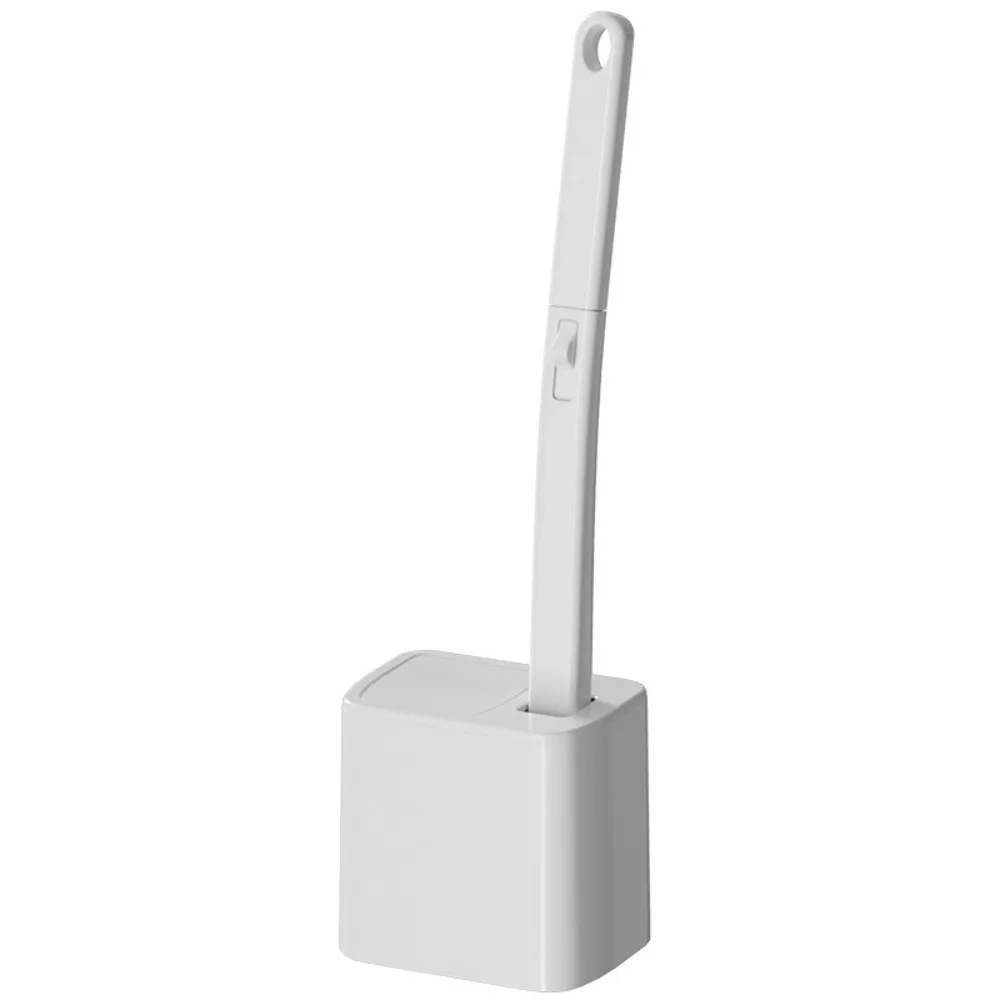 Replacement Head Cleaning Disposable Toilet Brush Extended Handle Wall Mounted Toilet Bowl Brush Auto Lid Opening Cleaner Pad