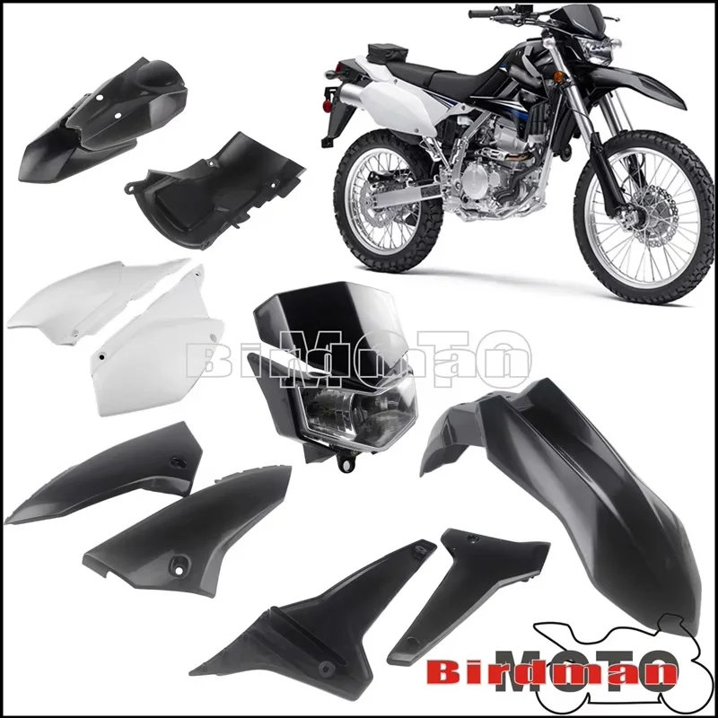 

Plastic Full Fairing Cover for Kawasaki KLX250 D-Tracker X 250 KLX250S Fender Radiator Shroud Side Cover Number Plate Panel Cowl