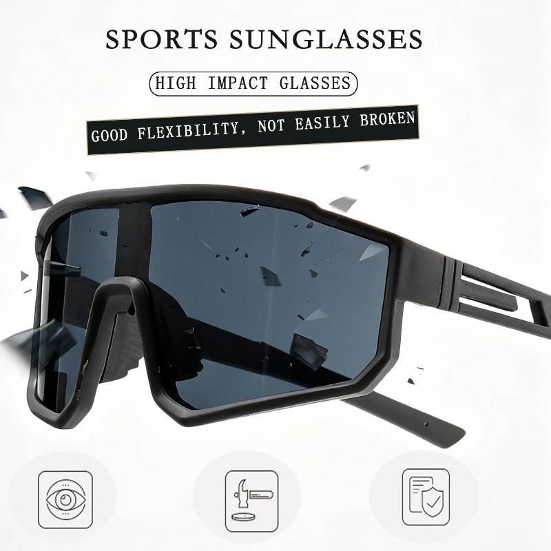 Übergroße Rahmen Radfahren Goggole UV400 Winddicht High Impact Gläser HD Anti-glare Männer Fahren Brillen Skifahren Outdoor Sonnenbrille