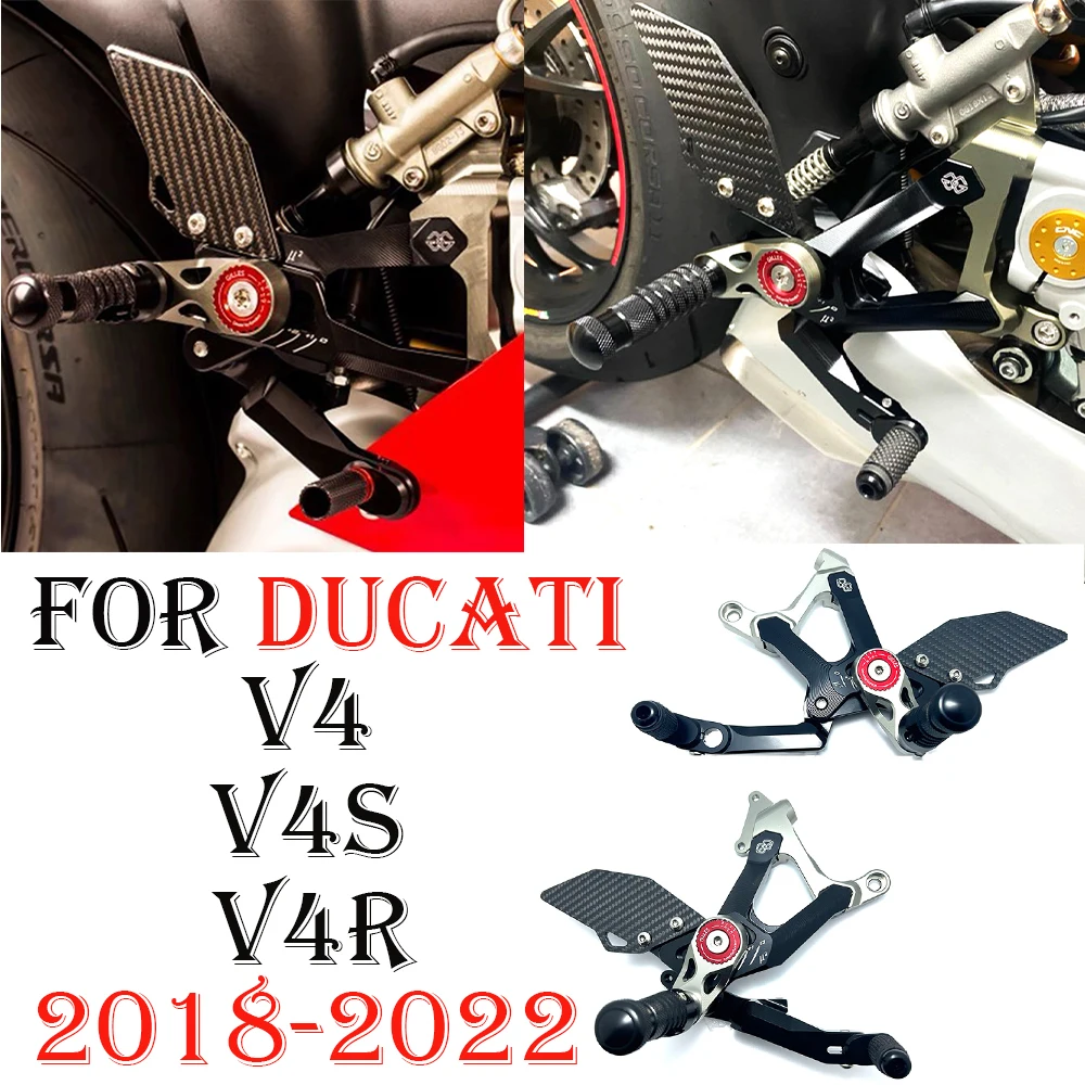 

For Ducati Panigale Street Fighter V4/V4S/V4R 2018-2022 Rear Set Adjuster Footrest Aluminum Modified Pedal Assembly Accessories