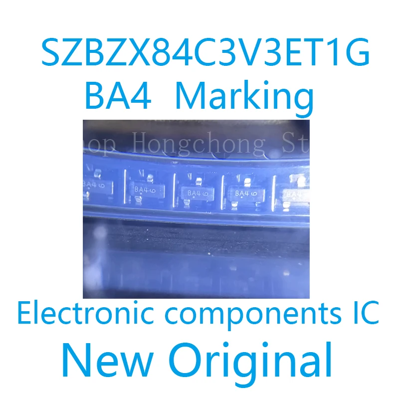 New SZBZX84C3V3ET1G BZX84C3V3ET1G SZBZX84C3V3E SZBZX84C BA4 code DIODE ZENER 3.3V 225MW SOT23-3 50pcs