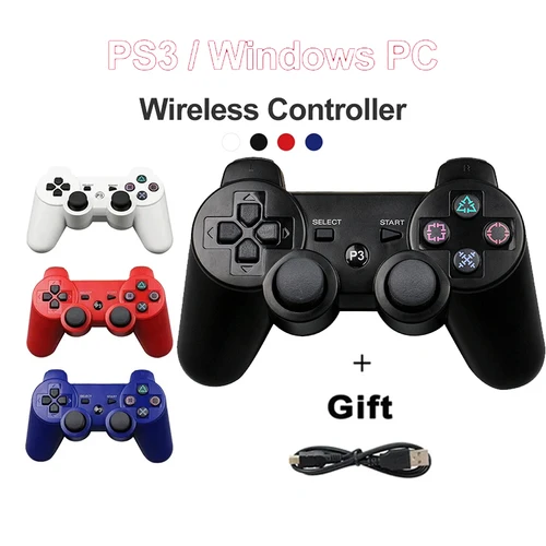 Imagen 2 del producto Controlador de juego inalámbrico para P2/P3/P4/Slim/Pro, mando inalámbrico Bluetooth para PC, Joystick de doble vibración para IOS/Android