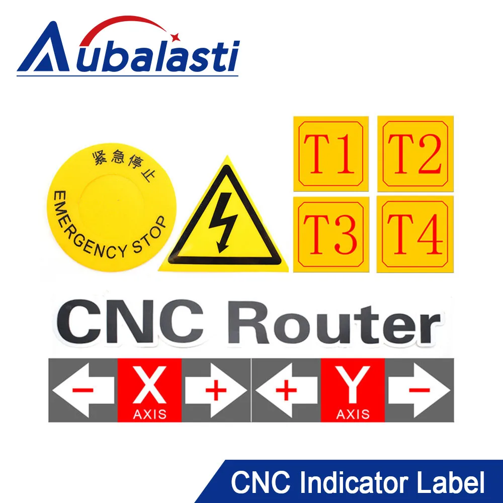 BODING CNC Engraving Machine Pointing Labeling Warning Stickers X Y Z Axis Label Engraving Machine Instruction Label