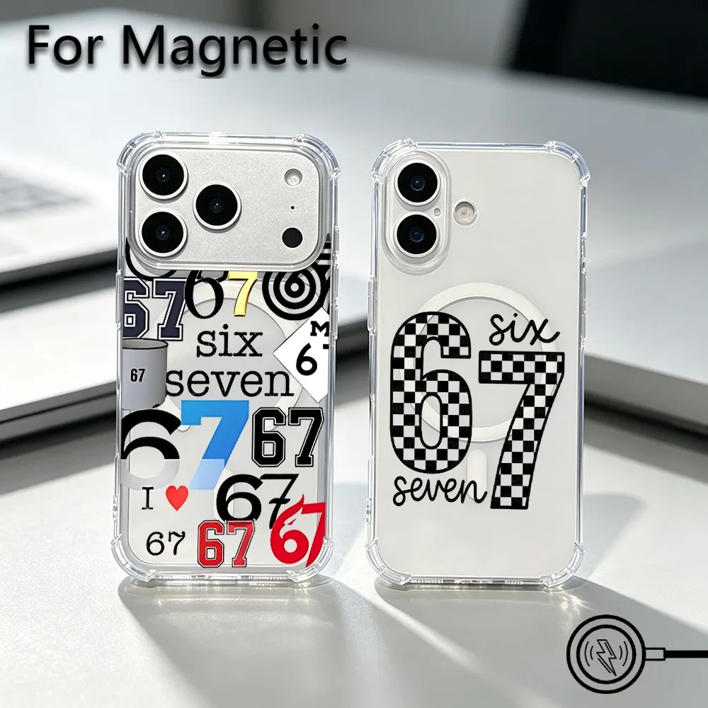 HOT Magnetic Phone Case for Samsung Galaxy A56 A36 A17 S23 S24 S25 S26 Plus Ultra Edge FE 5G Anti Luxury Six Seven 67
