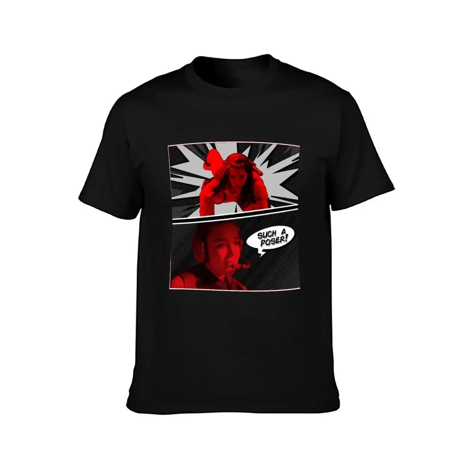 Black Widow's Such a poser! Comic Strip T-Shirt Louboutins animal prinfor boys quick-drying heavyweight t shirts for men