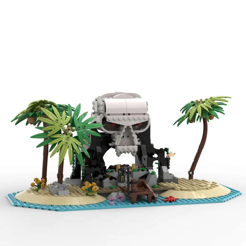 

New 593PCS medieval Pirate Series Skull Island model DIY creative ideas child Toy birthday Gift building blocks bricks MOC-31109