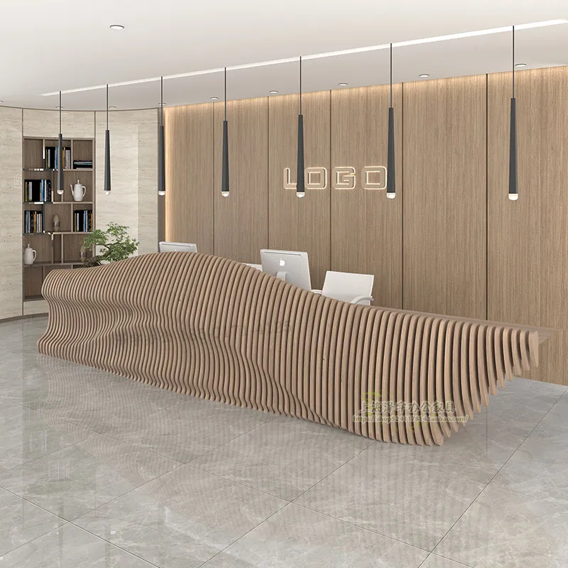 Service Reception Desk Beauty Salon Modern Hairdressing Reception Desk Clinical Infodesk Front Comptoir Caisse Corner Furniture