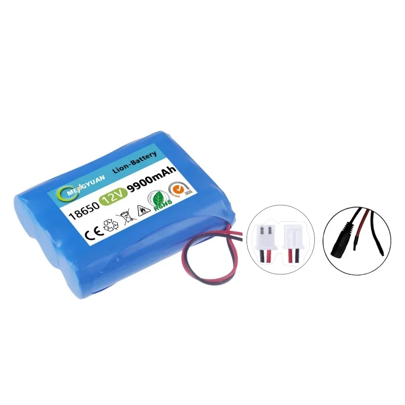 Pacco batteria agli ioni di litio 18650 💎 Batteria ricaricabile 🔋 12V 9900mAh Nuovo 3S1P+Caricabatterie