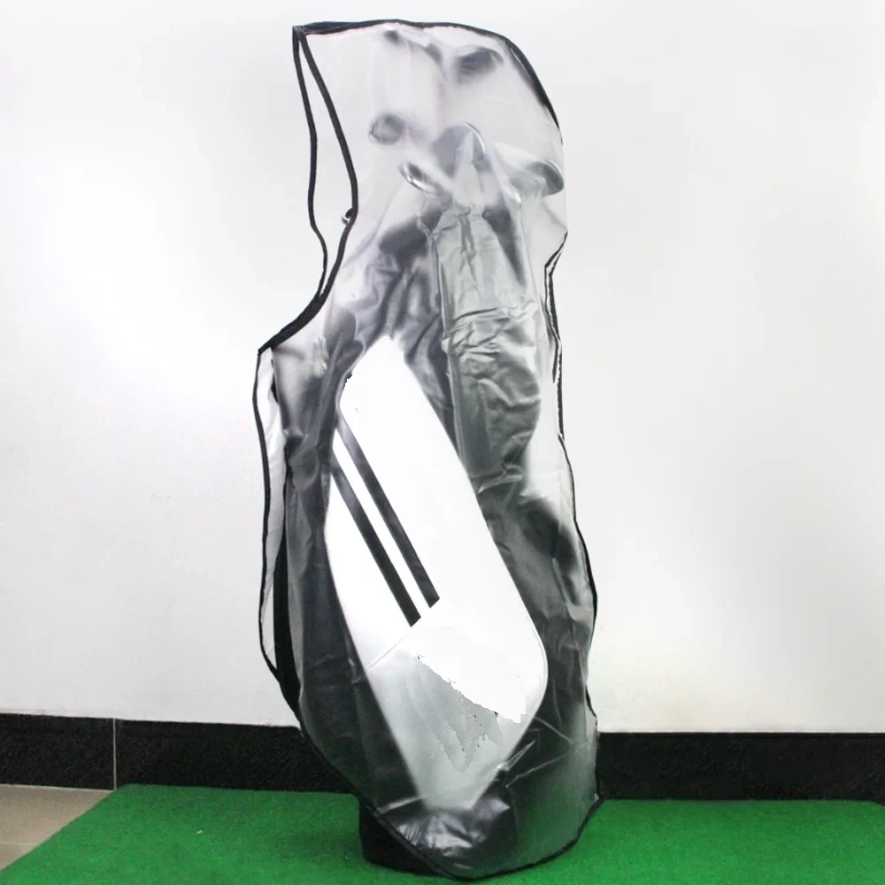 1Pc PVC Sport Golf Bag Rain Cover Zipper Bags Protective Raincoat Waterproof Dustproof Transparent Antistatic Fit Most Golf Bags
