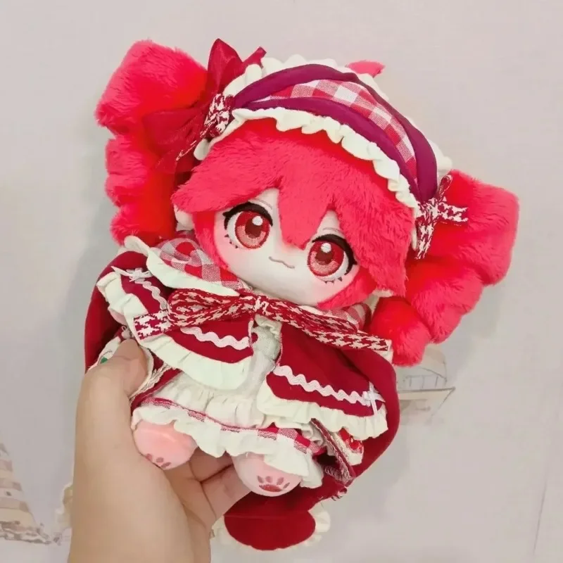 Game Girl Kasane Teto Attribute Lovely Plush Cotton Doll Body Cartoon Dress Up Toy Figures Dolls Toy Cosplay Plushie Gift 20cm