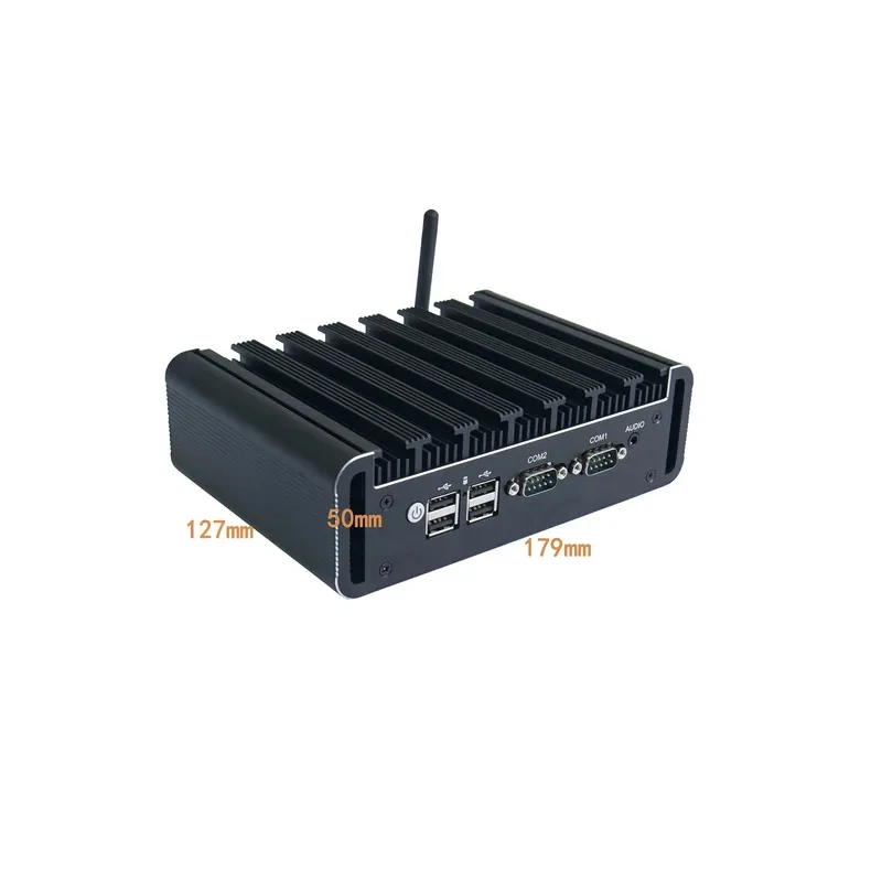 Mini PC senza ventola per macchinari industriali Core I5 I7 I9 Mini PC per finestra del computer tutto in uno 7 10 11 Linux