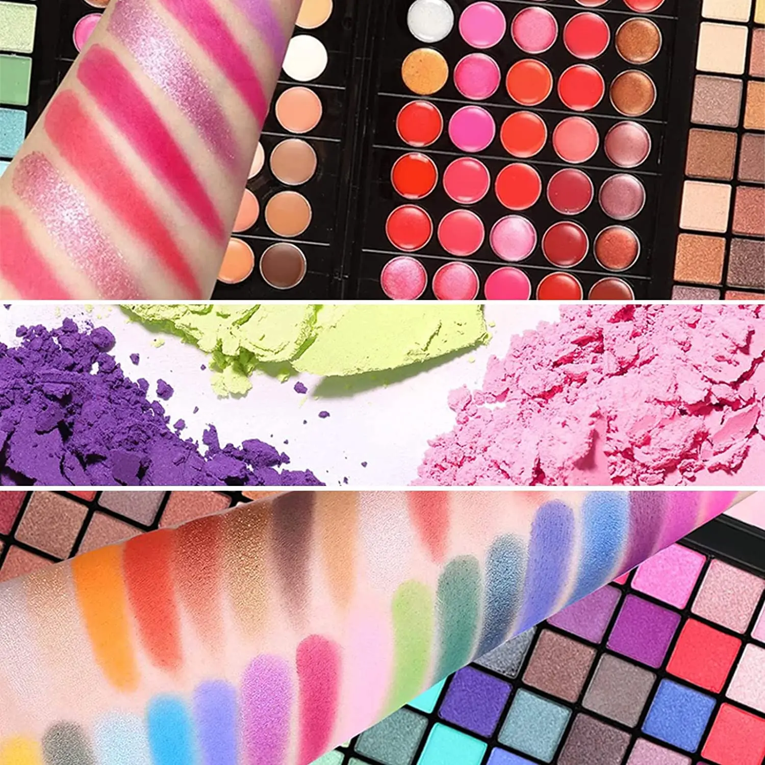 Kit de maquillage complet 177 couleurs pour femmes, ensemble de maquillage tout-en-un avec brosse, fard à paupières, brillant à lèvres, correcteur, Blush, poudre pressée, cosmétique