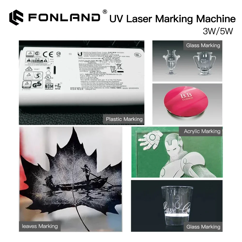 Fonland UV Laser Engraver Marking Machine 3W 5W 355nm Integrated Structure Body Design Marking Machine CNC Design Glass Metal