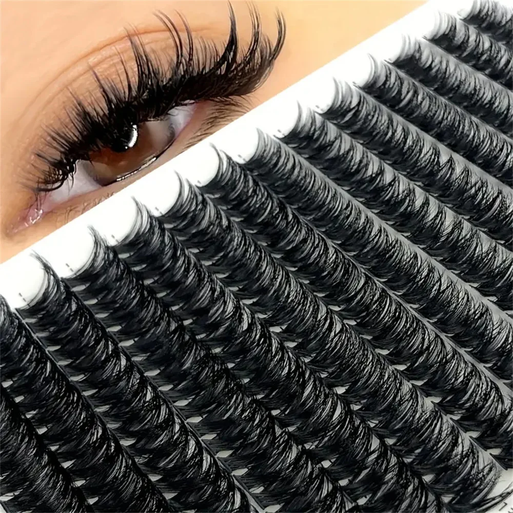 Cílios postiços individuais, 1 conjunto de cílios postiços reutilizáveis com enxerto automático, cílios postiços para realce de maquiagem dos olhos para mulheres e meninas