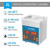 GT SONIC 2L Ultrasonic Bath Digital Timer Cleaner for Gold Jewelry Glasses Jade Necklace Oxide Anti-Rust Oil Cleaning Machine