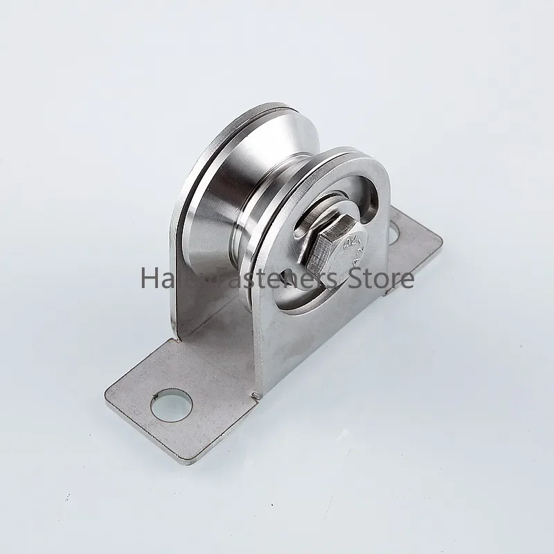 2/4PCS Stainless Steel Pulley Block Kit Silent Pulley Heavy Duty Fixed Pulley Detachable Loading 176 Lb Lifting Wheel Tools