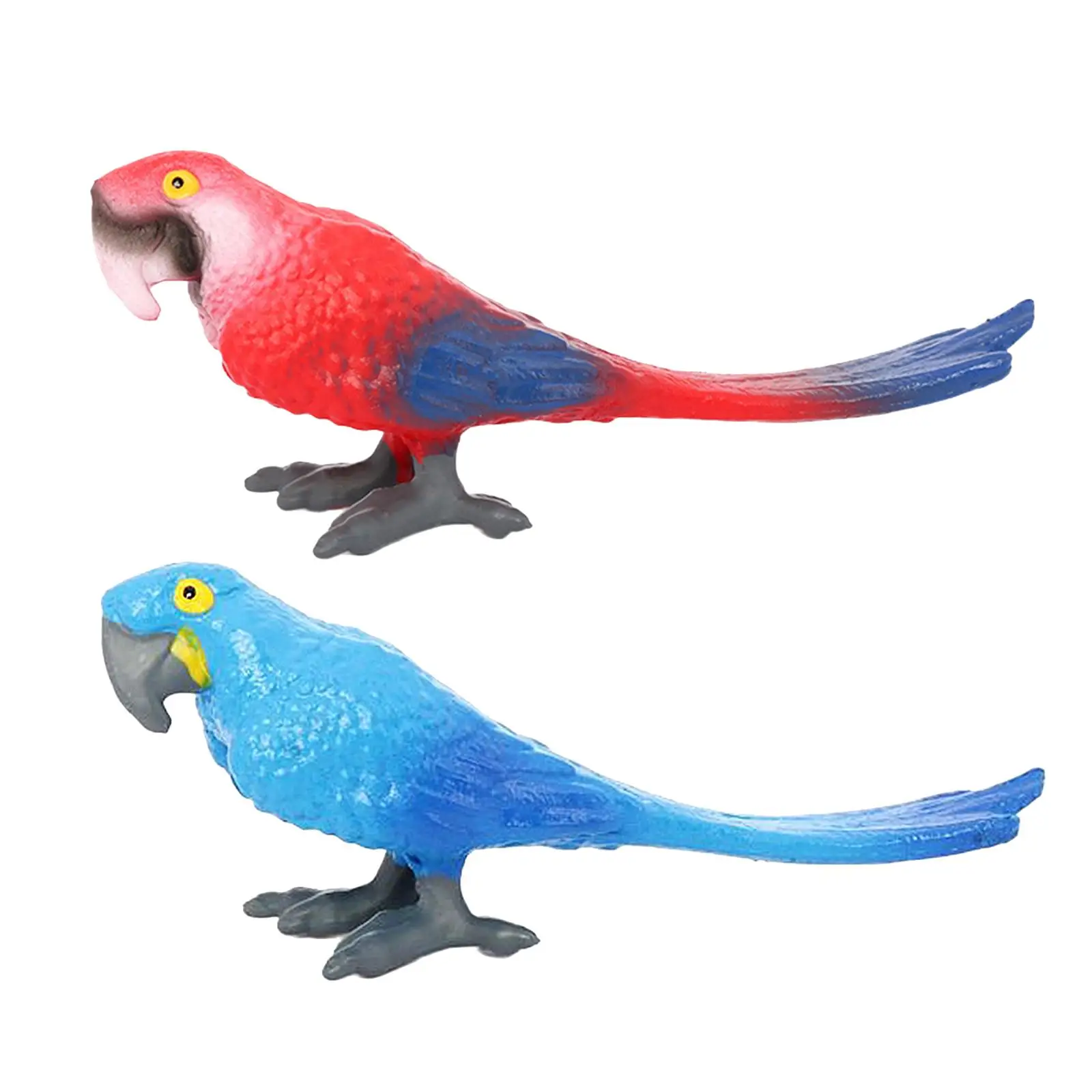 Miniature Bird Model for Decoration, Parrot Figure Gift for Ages 3+