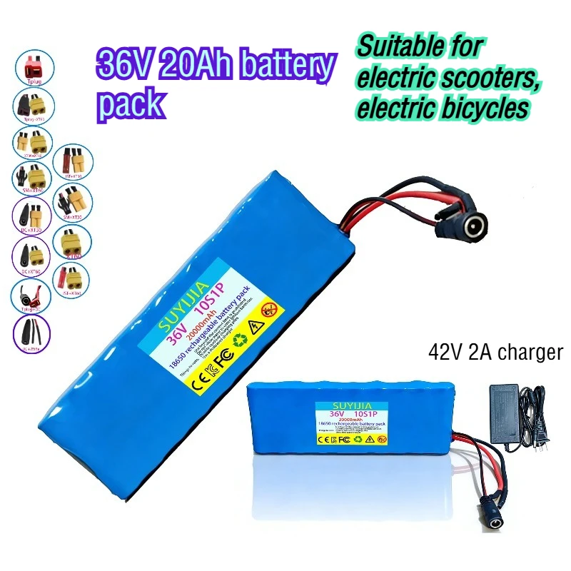 

18650 lithium battery M365 electric scooter 36V 20000mAh10S1P36v electric scooter battery pack 36v battery scooter 42V2A charger