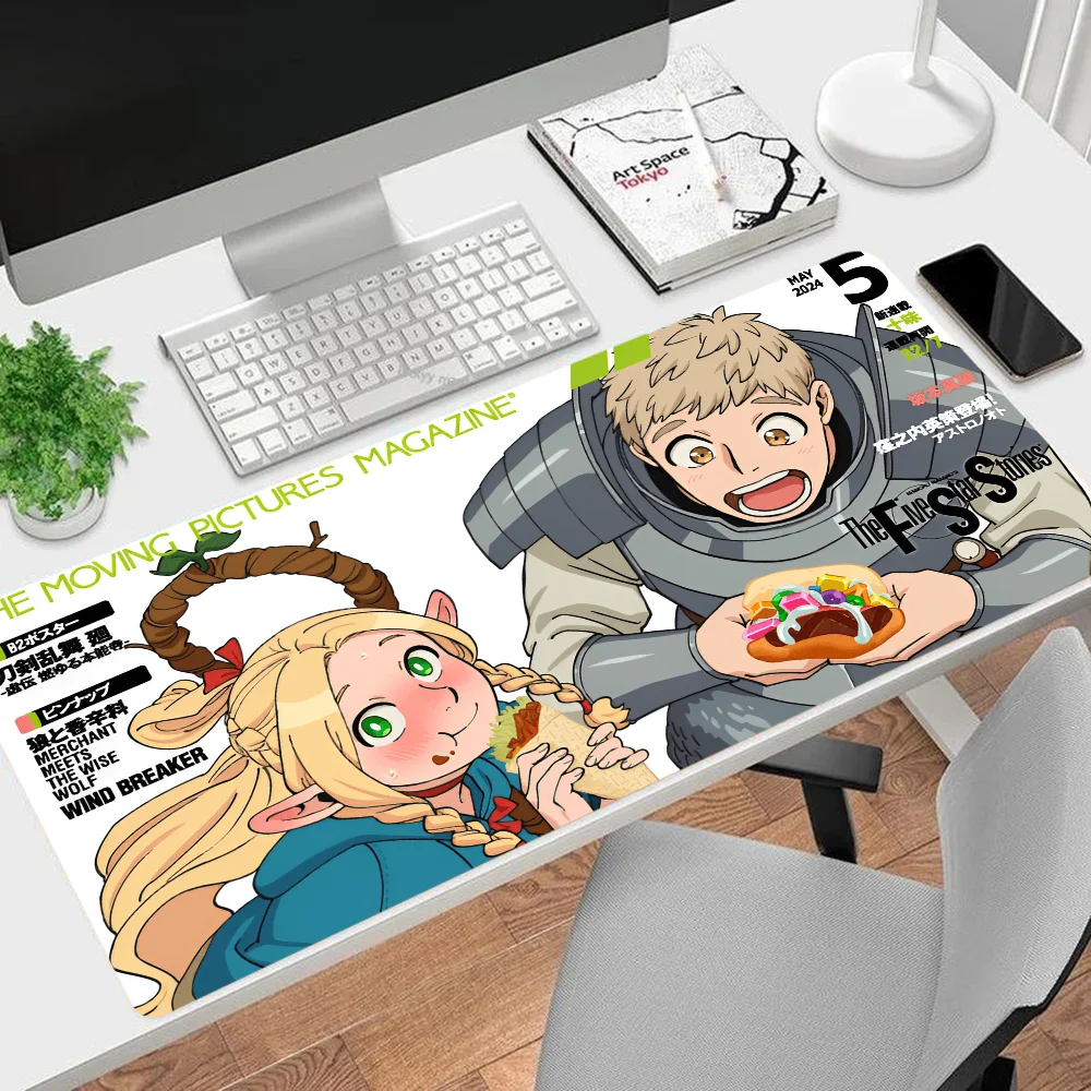 Delicious In Dungeon Mousepad INS Tide Large Cartoon Anime Gaming Mouse Pad Keyboard Mouse Mats Desk Mat Accessories