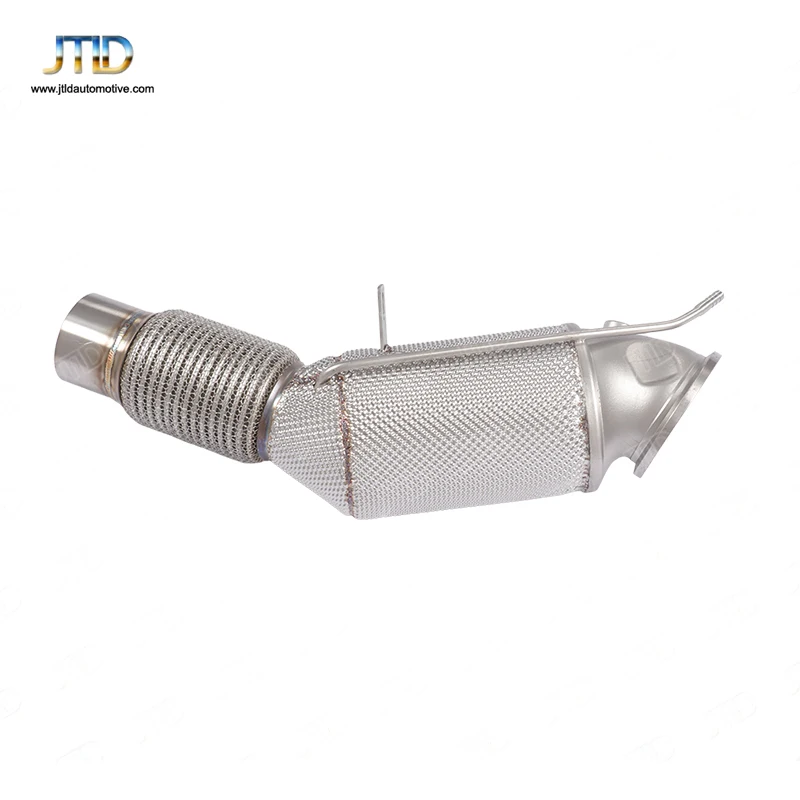 High Performance Catted Downpipe for BMW B48 2.0T Turbo with OPF - Includes Mid-Section Connection Sleeve, T304 Stainless Steel