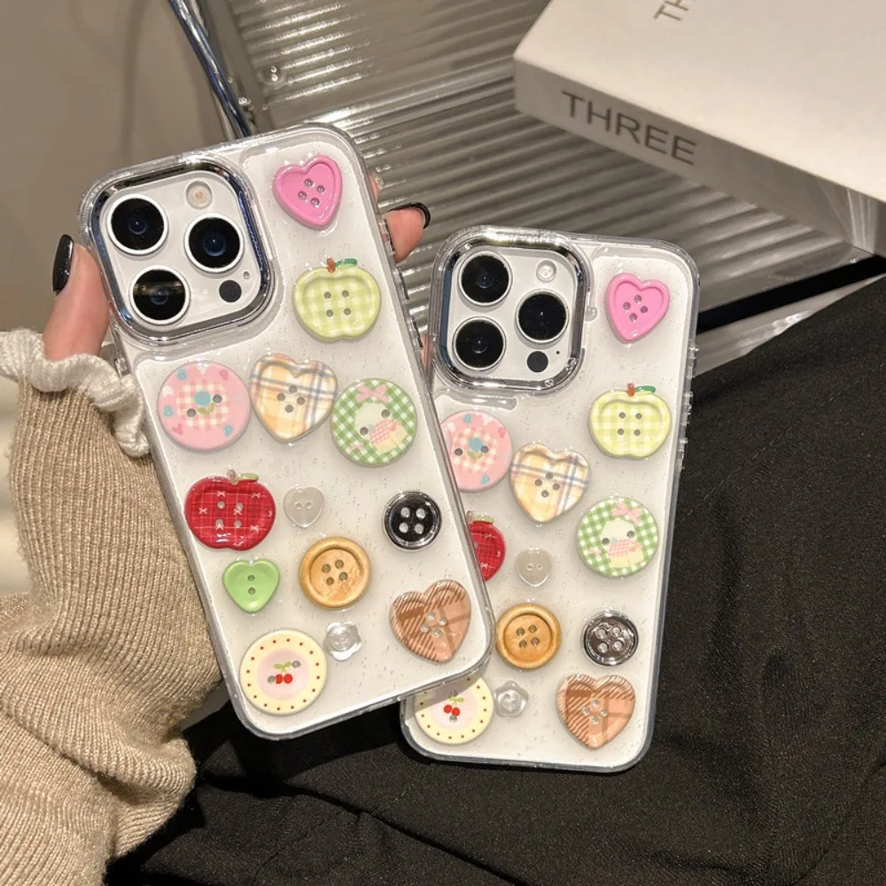 حافظة هاتف من راتنجات الايبوكسي ثلاثية الأبعاد على شكل قلب، مناسبة لهاتف آيفون 16 15 14 13 12 Pro Max 11 الغطاء الخلفي الواقي