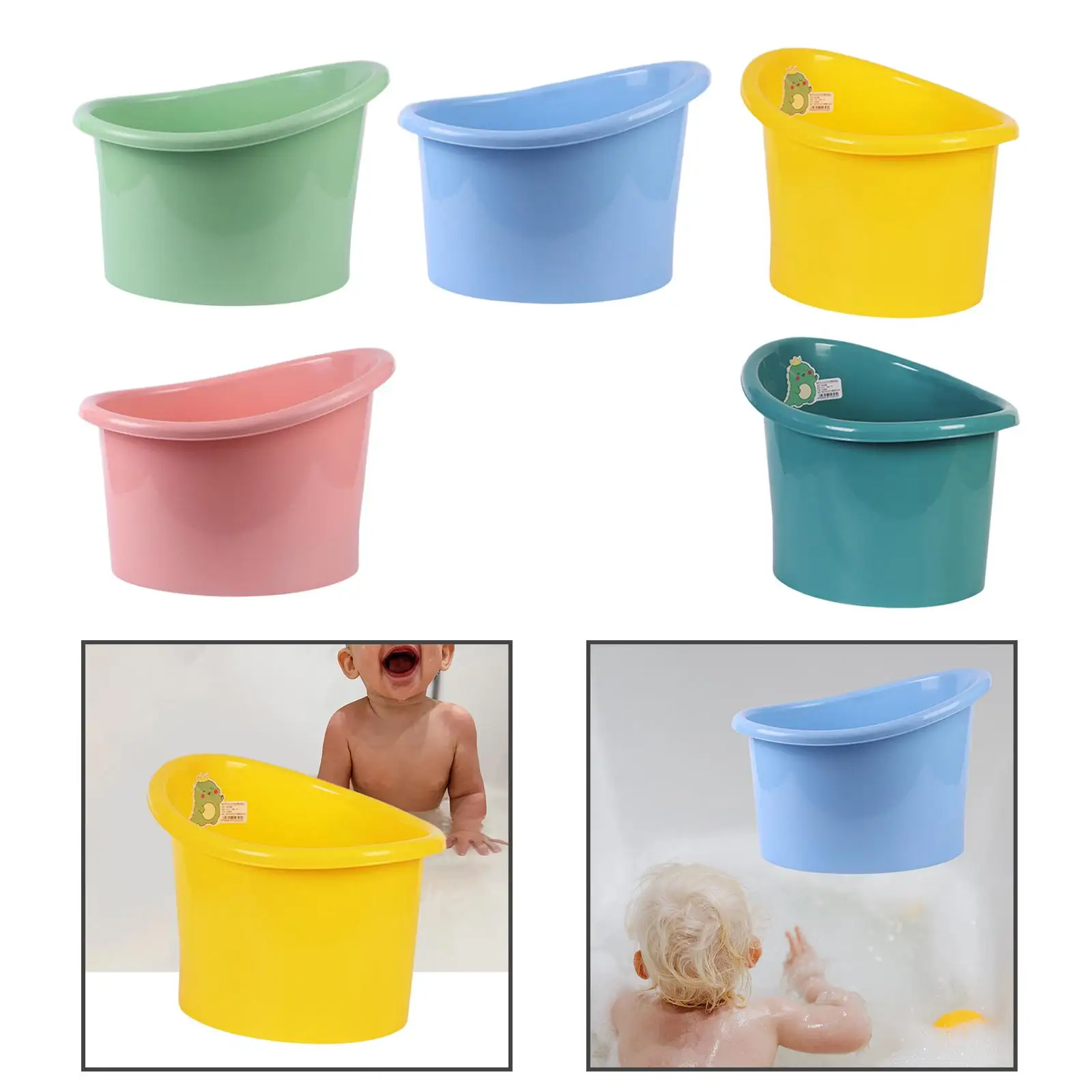 Infant Bathtub Bathing Seat Baby Bath Bucket for Infants Kids Boys and Girls