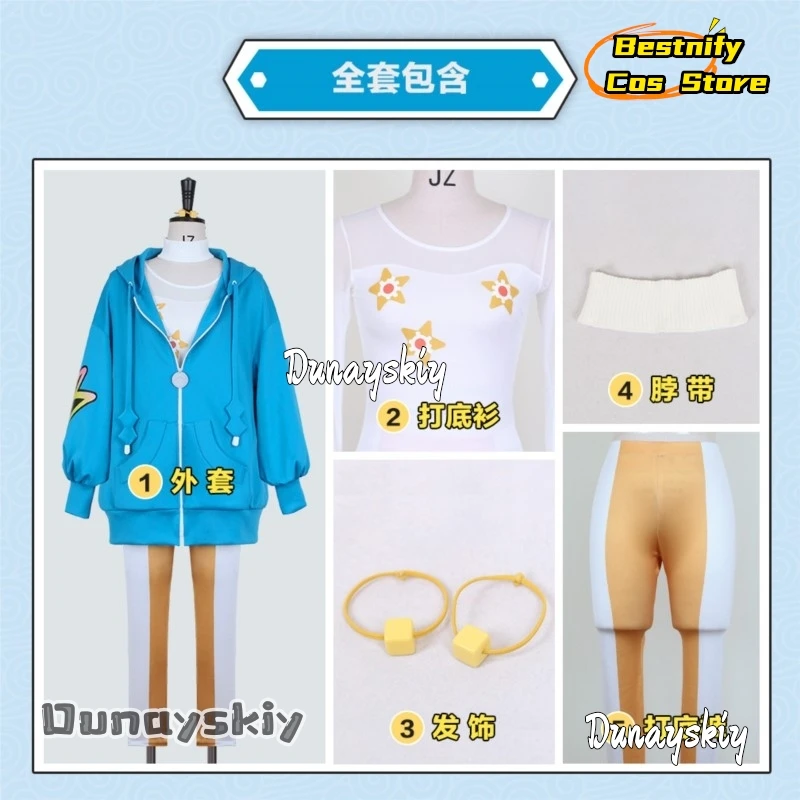 

Bestnify Cos@Legends Lida Cosplay Costume Authentic Game Replica Anime Outfit Holiday Edition Blue Leisure Party Halloween