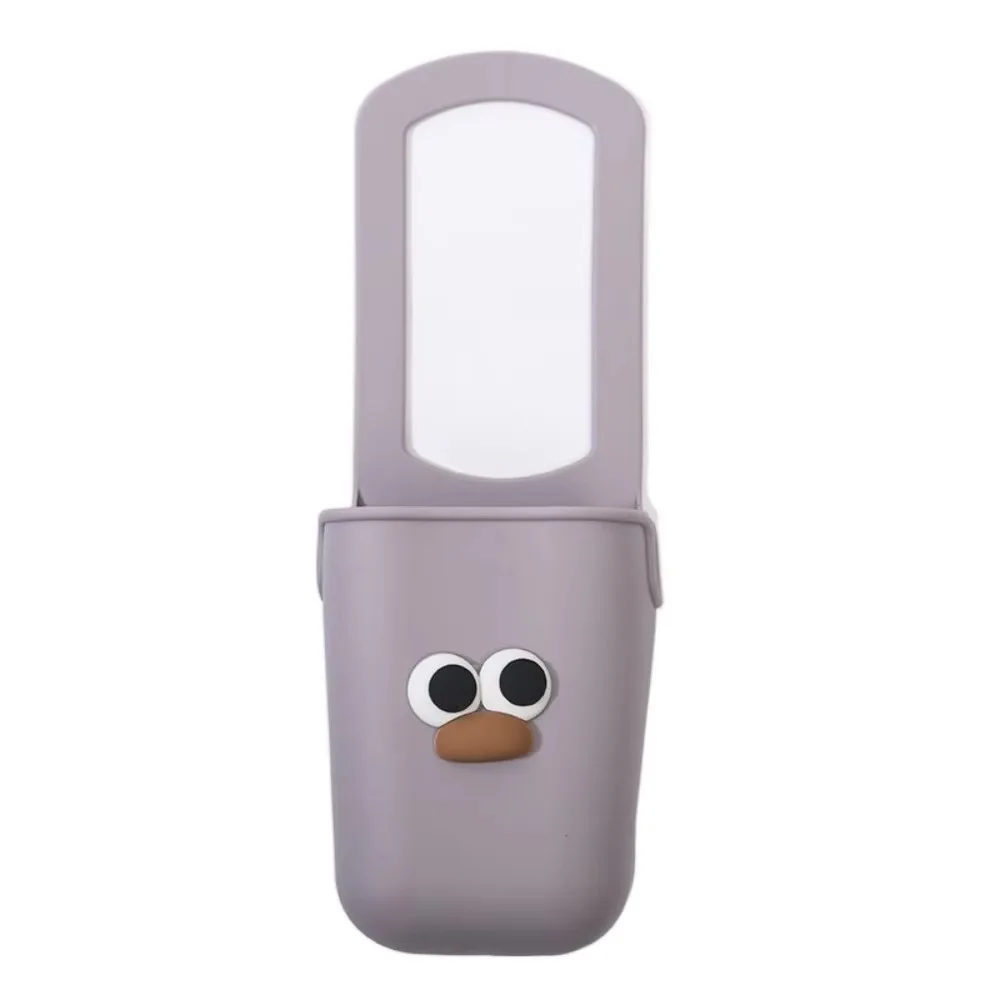 

Universal Silicone Cup Holders Cartoon Face Portable Kitchen Storage Bag with Drainage Holes Large Capacity Water Bottle Pouches