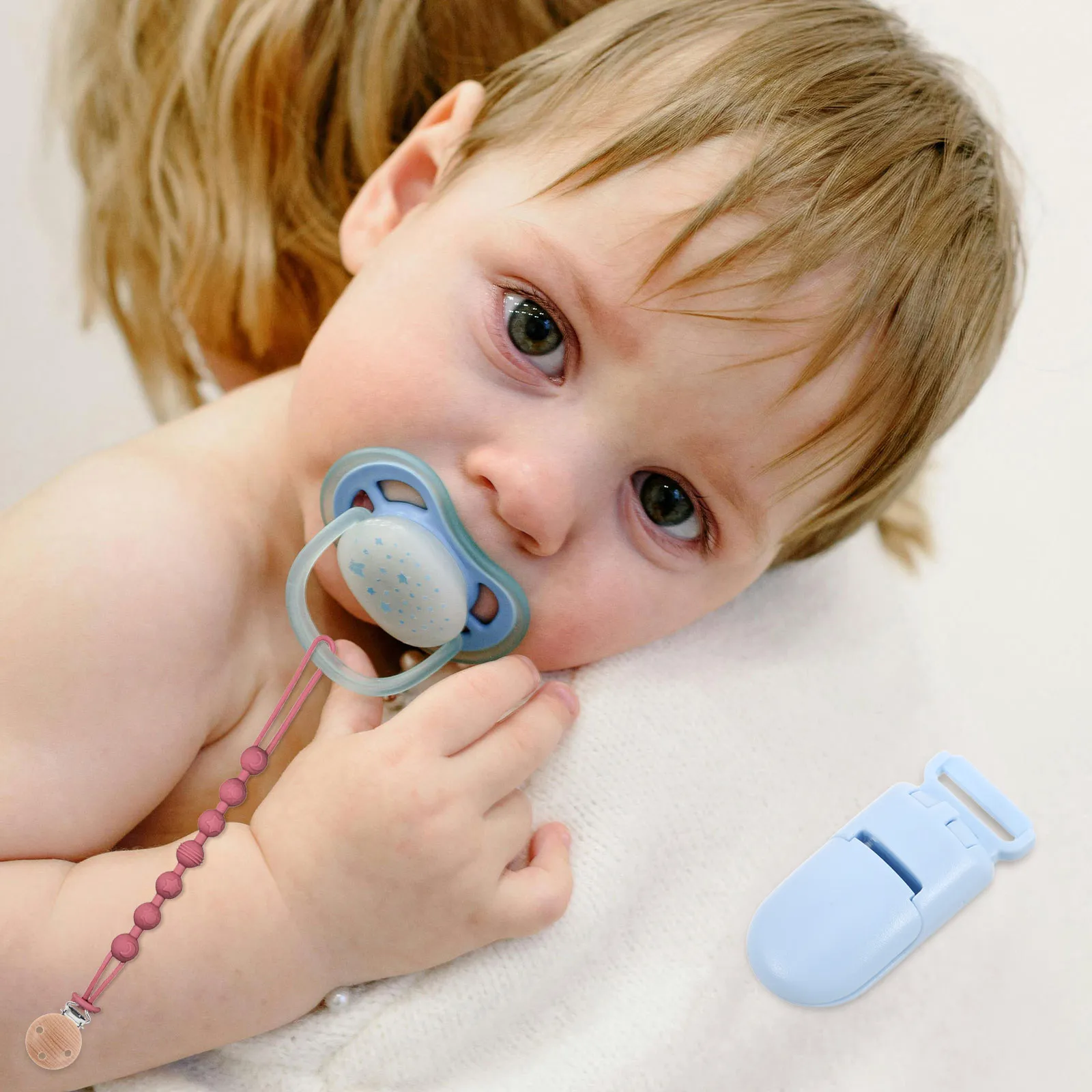 

10Pcs Pacifier Holder Clips 20Mm Alligator Style Secure Grip for Infant Toddlers Easy Attach DIY Nursery Decor Accents