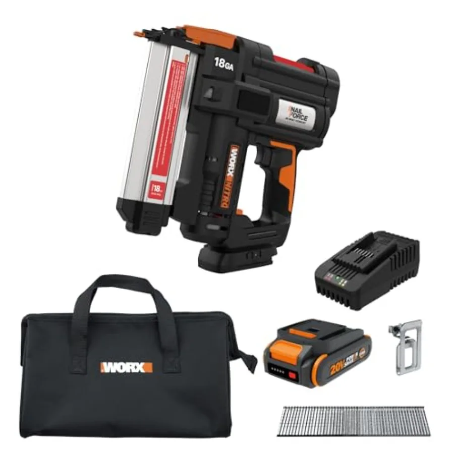 

Nitro 20V 18GA Cordless Brad Nailer Cordless Nail Gun Nail Gun Battery Powered Up to 2 Inch Tool-Free Jam Release Trimming