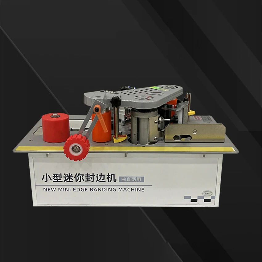 

Mini Edge Banding Machine Woodworking Home Decoration Curved Straight Line Saw Bench Type Edge Banding Machine 220V 1200W 6-60mm