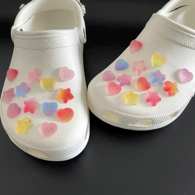 New Gummy Candy Love Designer Hole Shoe Charms Set Fit Children Decorations For Shoes Ornaments Women Accessories Pins Wholesale
