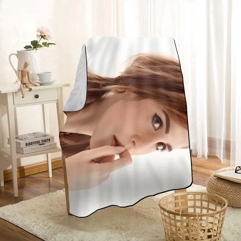 بطانية محمولة مع طباعة للمنزل والأريكة ، وصلت حديثًا ، إيما وواتسون ، رمي ناعم ، مفروشات ، غطاء سفر ، بالغ #3