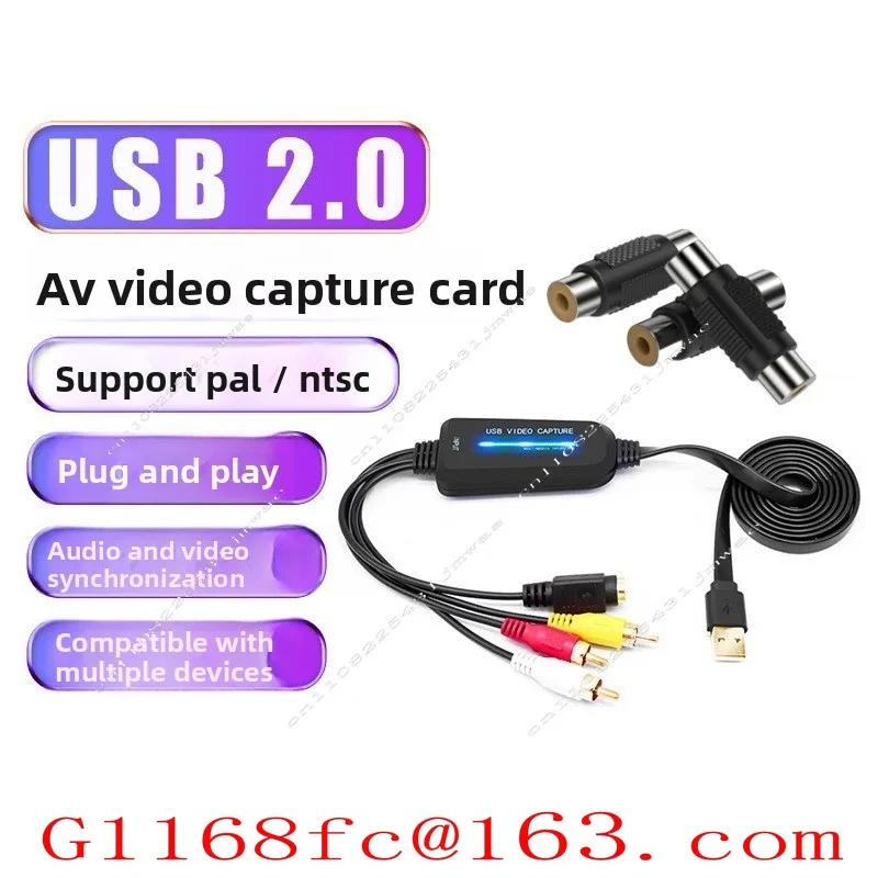 Video Capture Card with Chip Single-way One-way USB Video Capture Card AV Signal To USB Free Drive