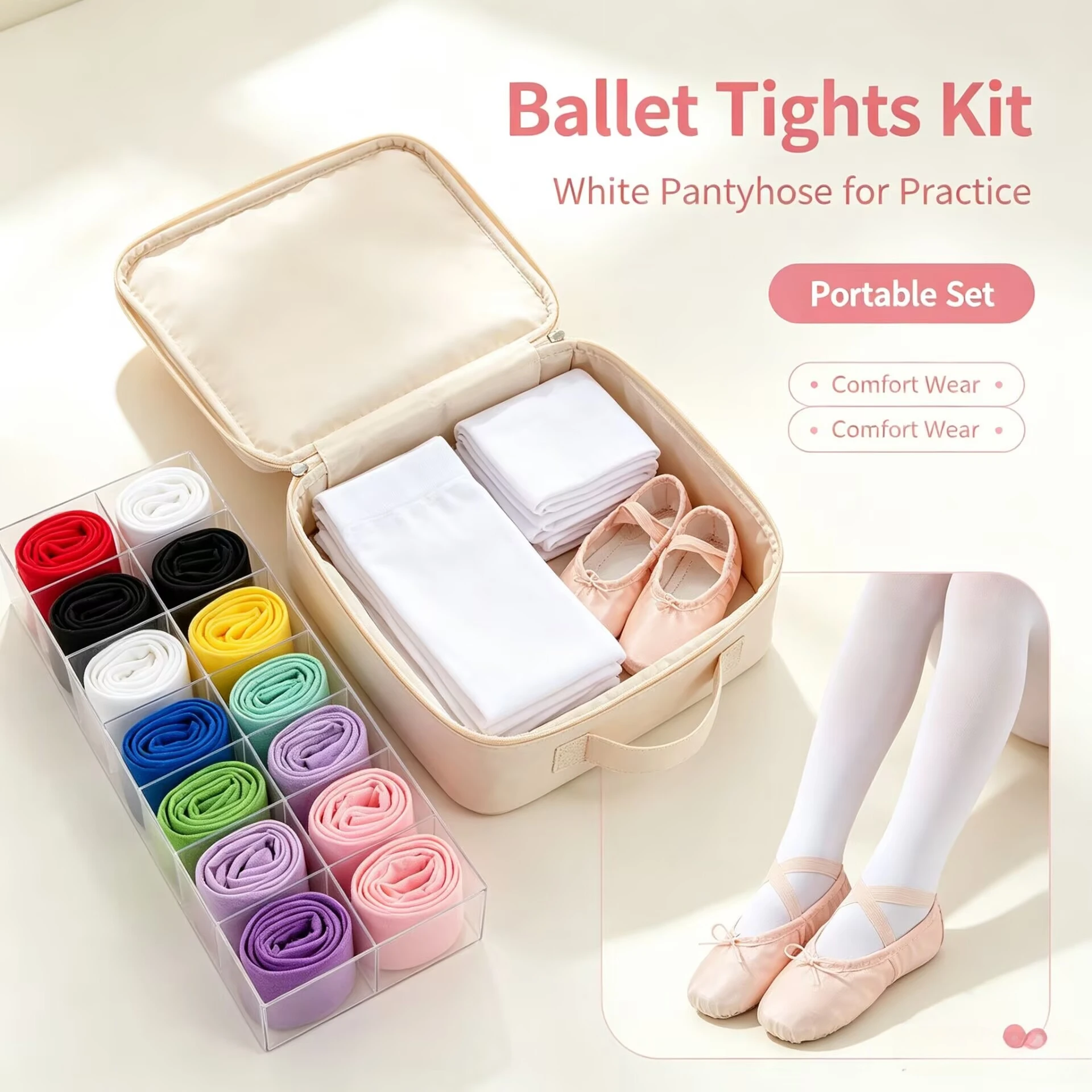 New Student Girl Ballet Dance Solid color Tight Children Baby breathable High elasticity Stockings Spring toddler Kids Pantyhose