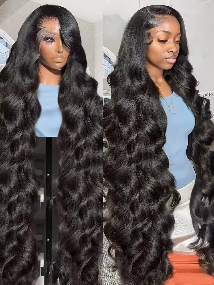 

Mossily 30 40 Inch Body Wave 13x4 13x6 HD Lace Frontal Human Hair Wigs Preplucked Transparent Water Wave 5x5 Glueless Wig