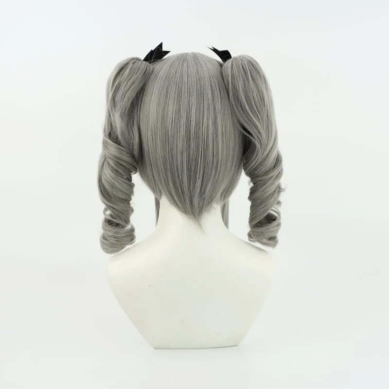 Idolmaster Cinderella Girls Kanzaki Ranko Cosplay Wig 45cm Medium Long Grey Hair Wig Women Anime Costume Par Halloween Accessory