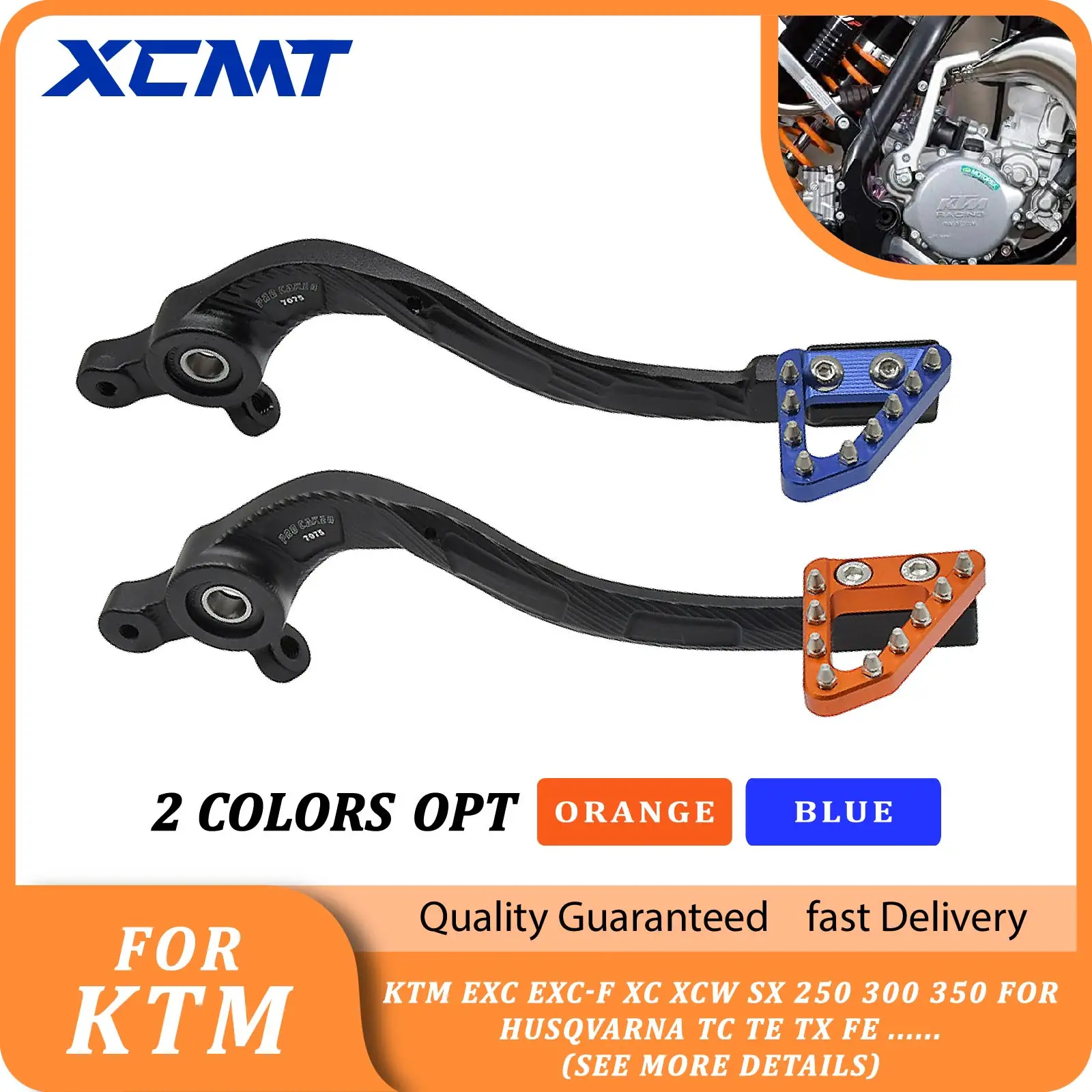 

Motorcycle CNC Foot Brake Pedal For KTM EXC 250 300 350 EXC-F XC XCW SX For Husqvarna TC TE TX FE Enduro Dirt Pit Bike 2017-2022