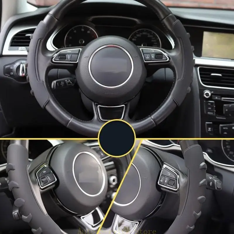 

462A ABS Universal Car Steering Wheel Auxiliary Spinner Automotive Handle Decoration Durable Trim Covers 2 Pack