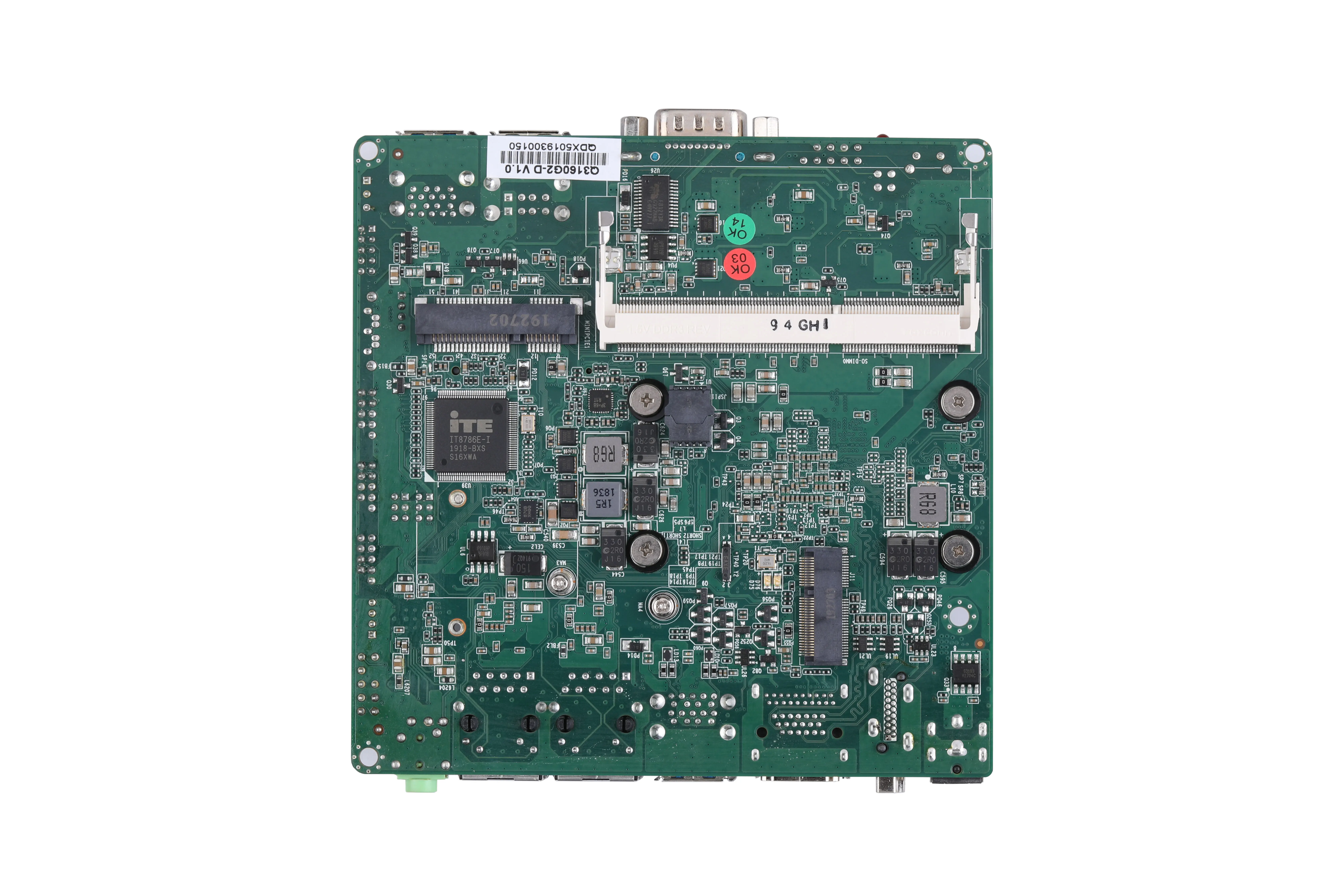 QOTOM MB2J249-0300 Q177P Celeron J3710 Mini PC Placa-mãe 120*120mm DC 12V Fanless 2 x Gigabit LAN 4 x RS232 7x24 WIN7/10/Linux