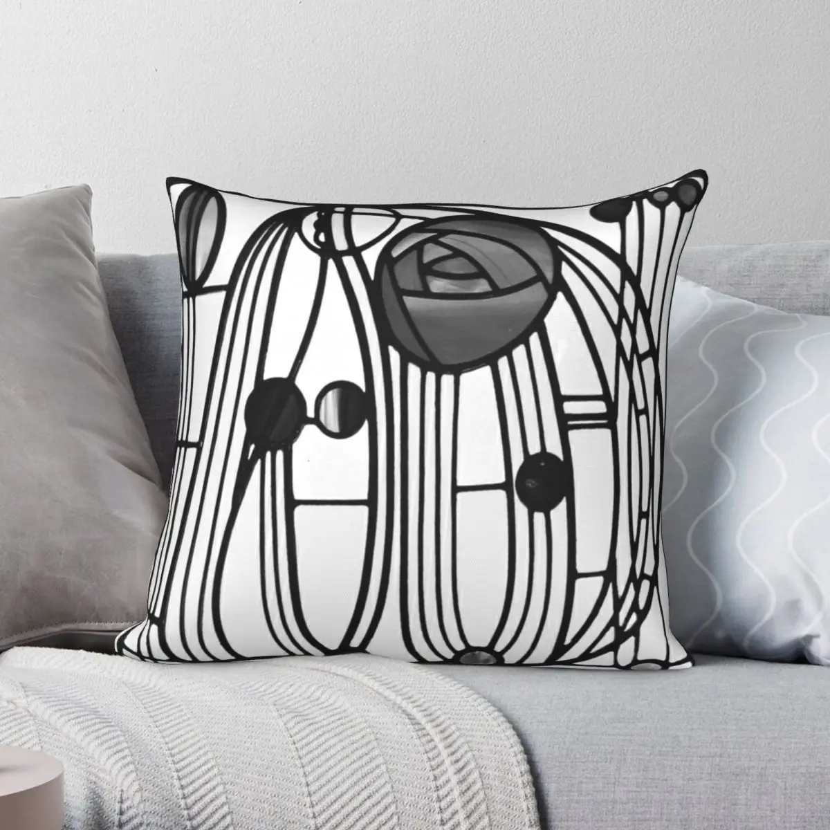 Charles Rennie Mackintosh Design Pillowcase Polyester Linen Velvet Printed Zip Decor Pillow Case Home Cushion Cover